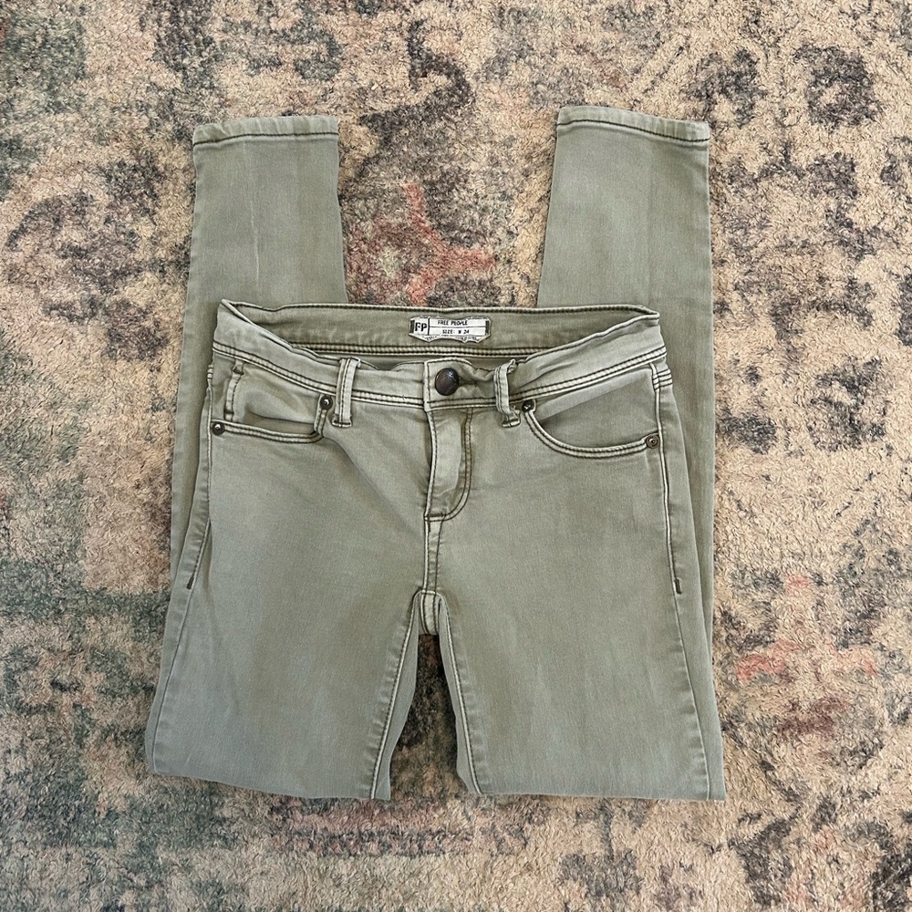 Free People Gray Skinny Jeans